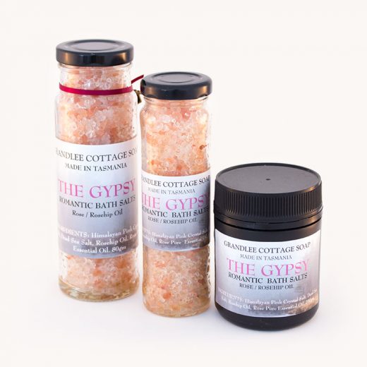 the gypsy romantic bath salts TRIO Handmade Tasmania