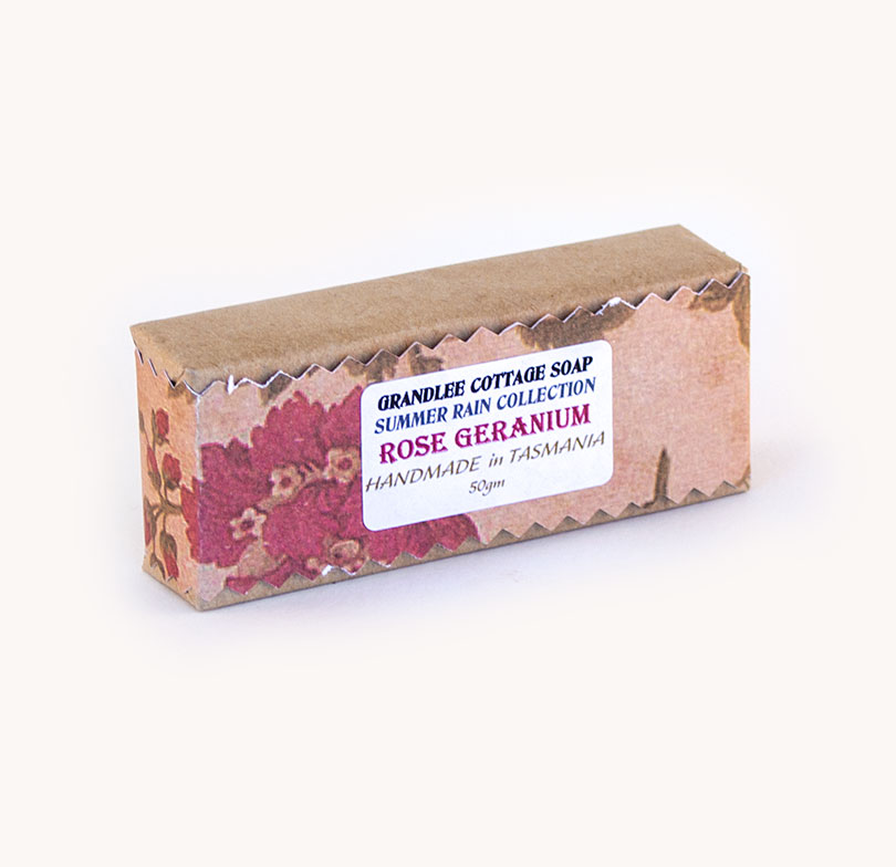 rose geranium handmade natural soap Tasmania