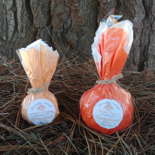 Sweet Orange Fizzy Bath Bombs Natural Handmade Tasmania