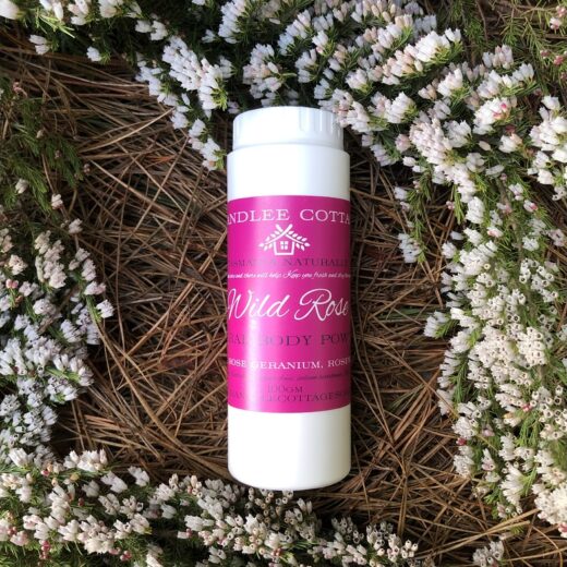 little sprinkles wild rose natural body powder