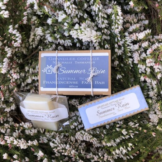 summer rain handmade natural soap Tasmania
